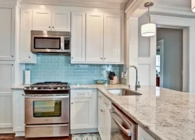 Chic Small Atlanta Bungalow Kitchen 1
